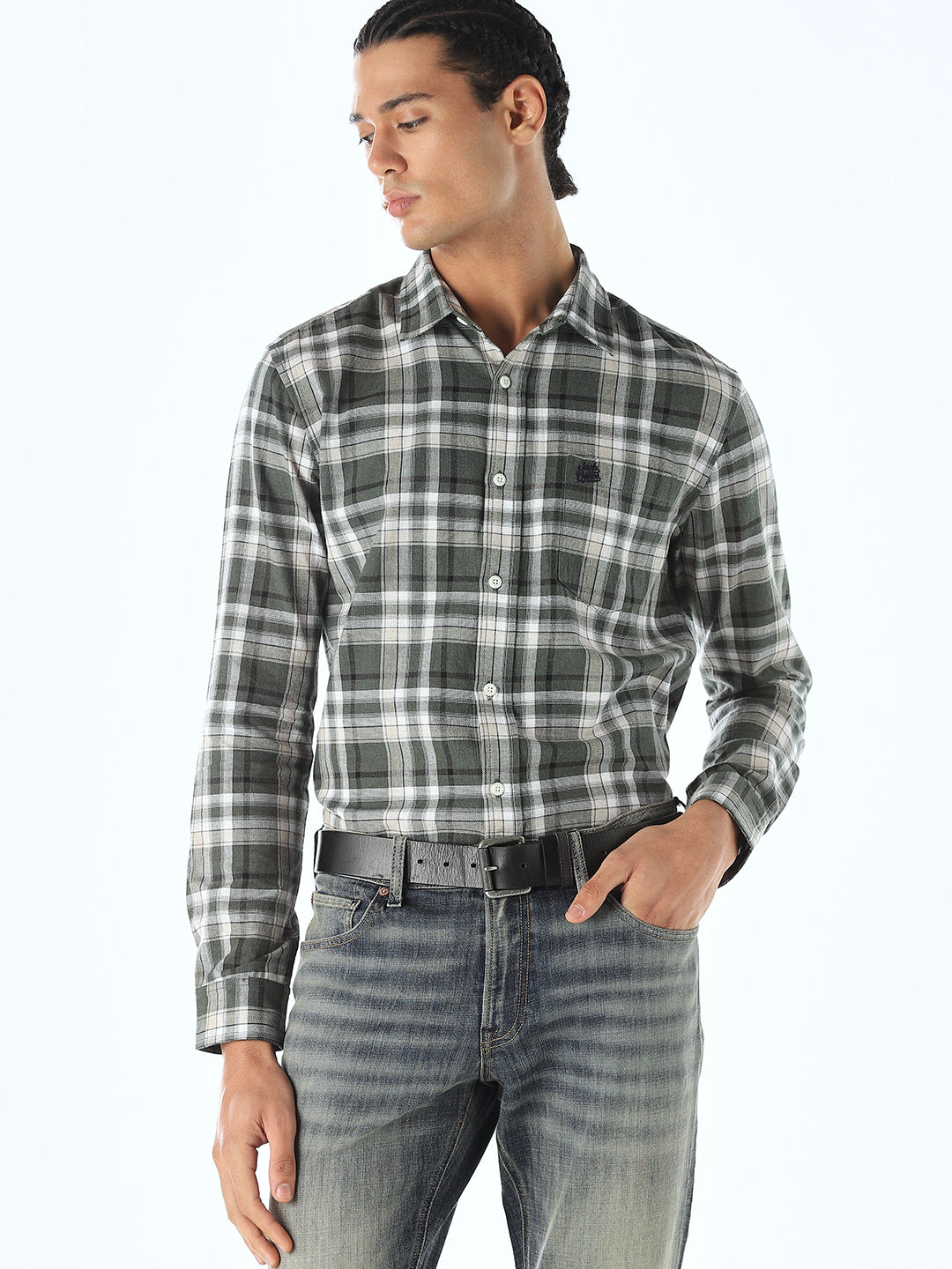 Check Print Cotton Shirt