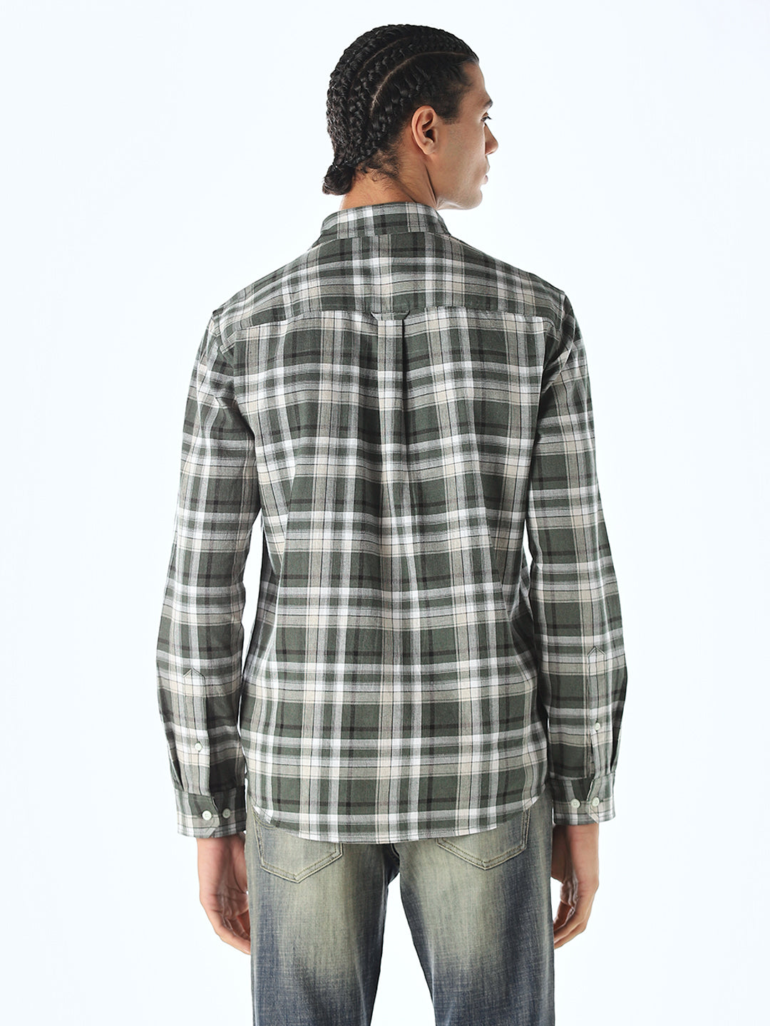 Check Print Cotton Shirt