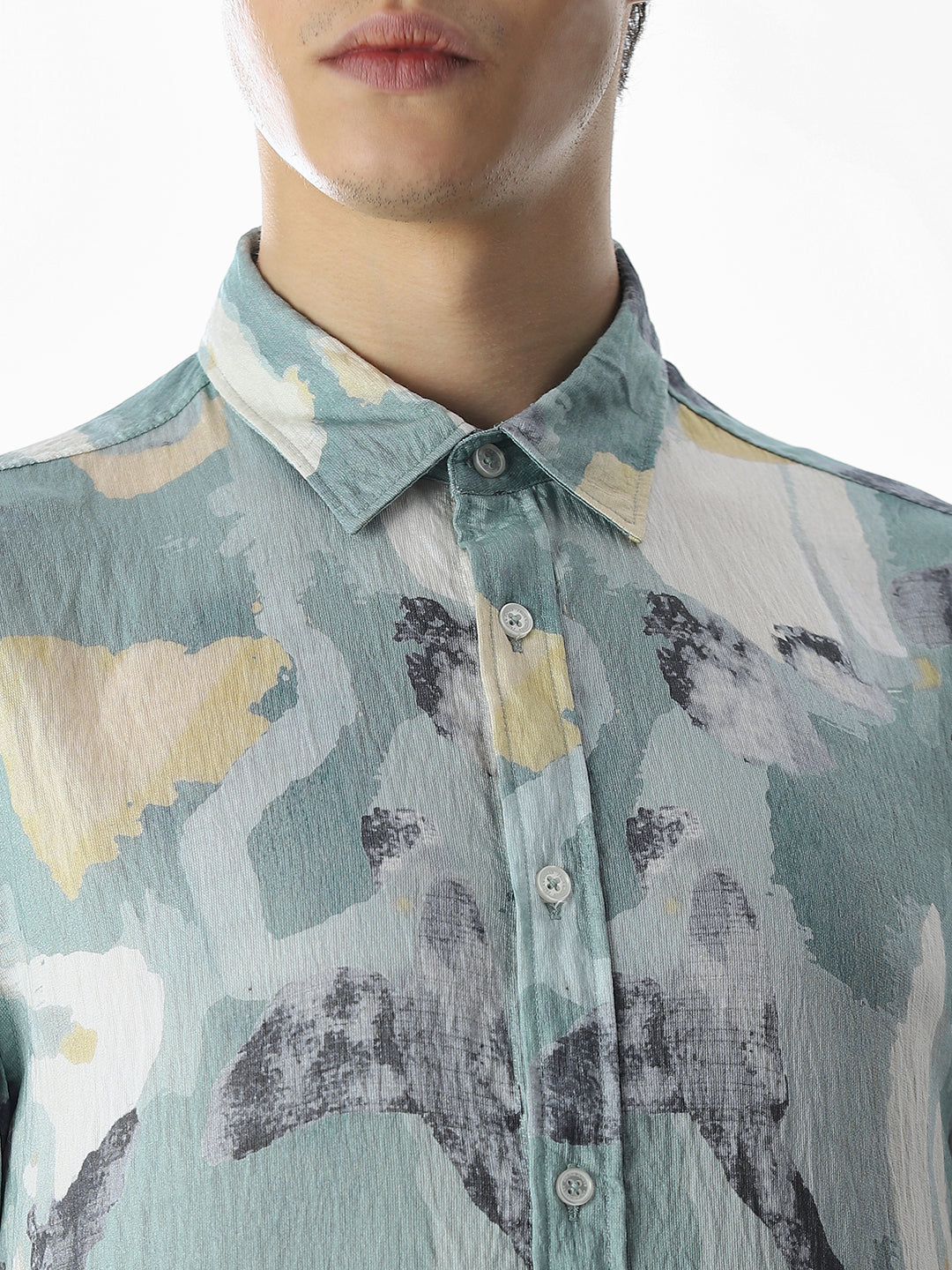 Comfort Fit Printed Shirt - Green
