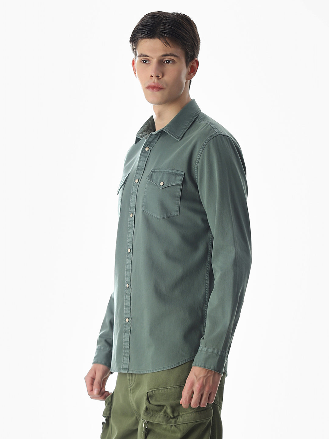 2 Patch Pocket Green Shirt