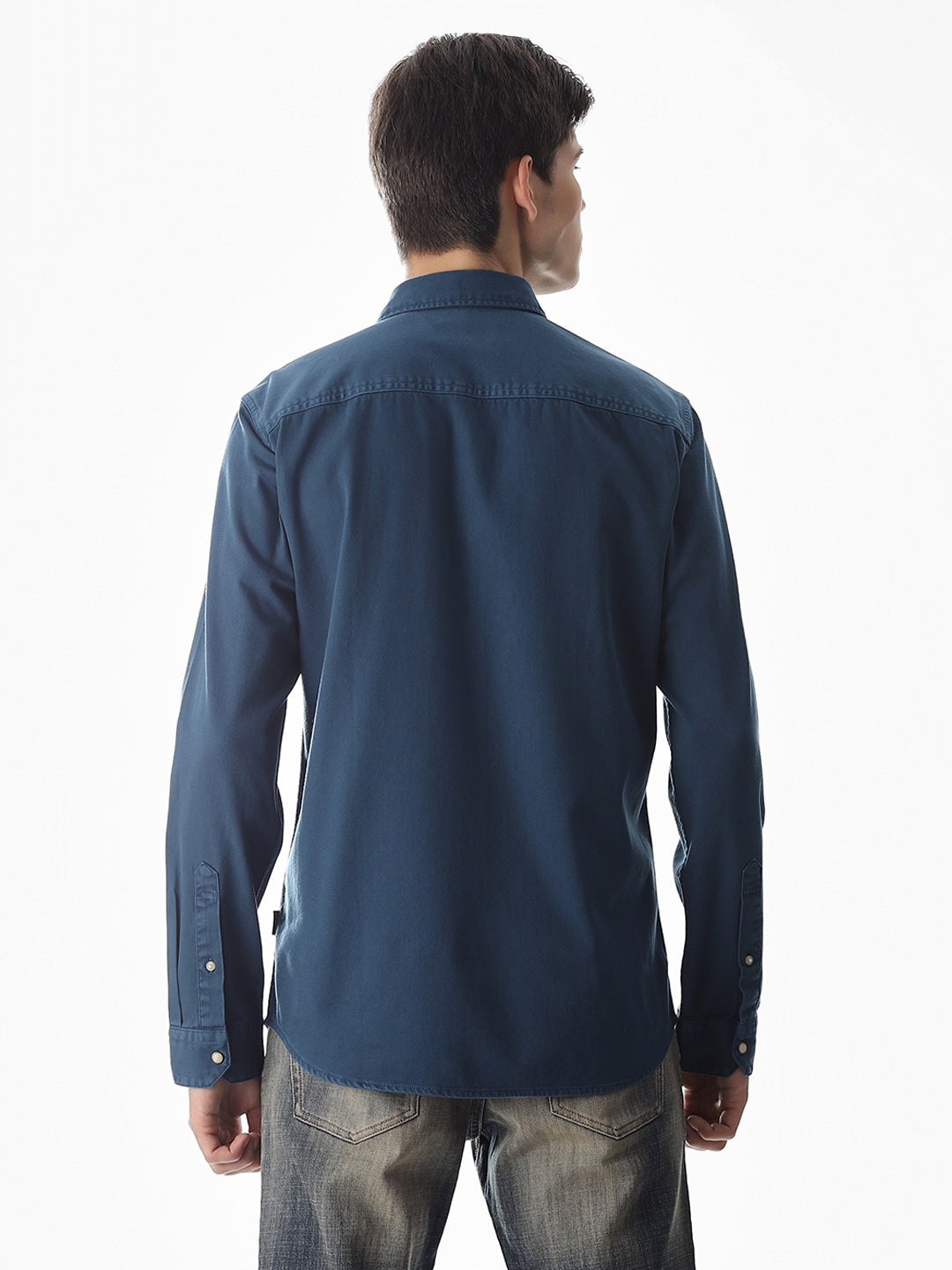 2 Patch Pocket Blue Shirt