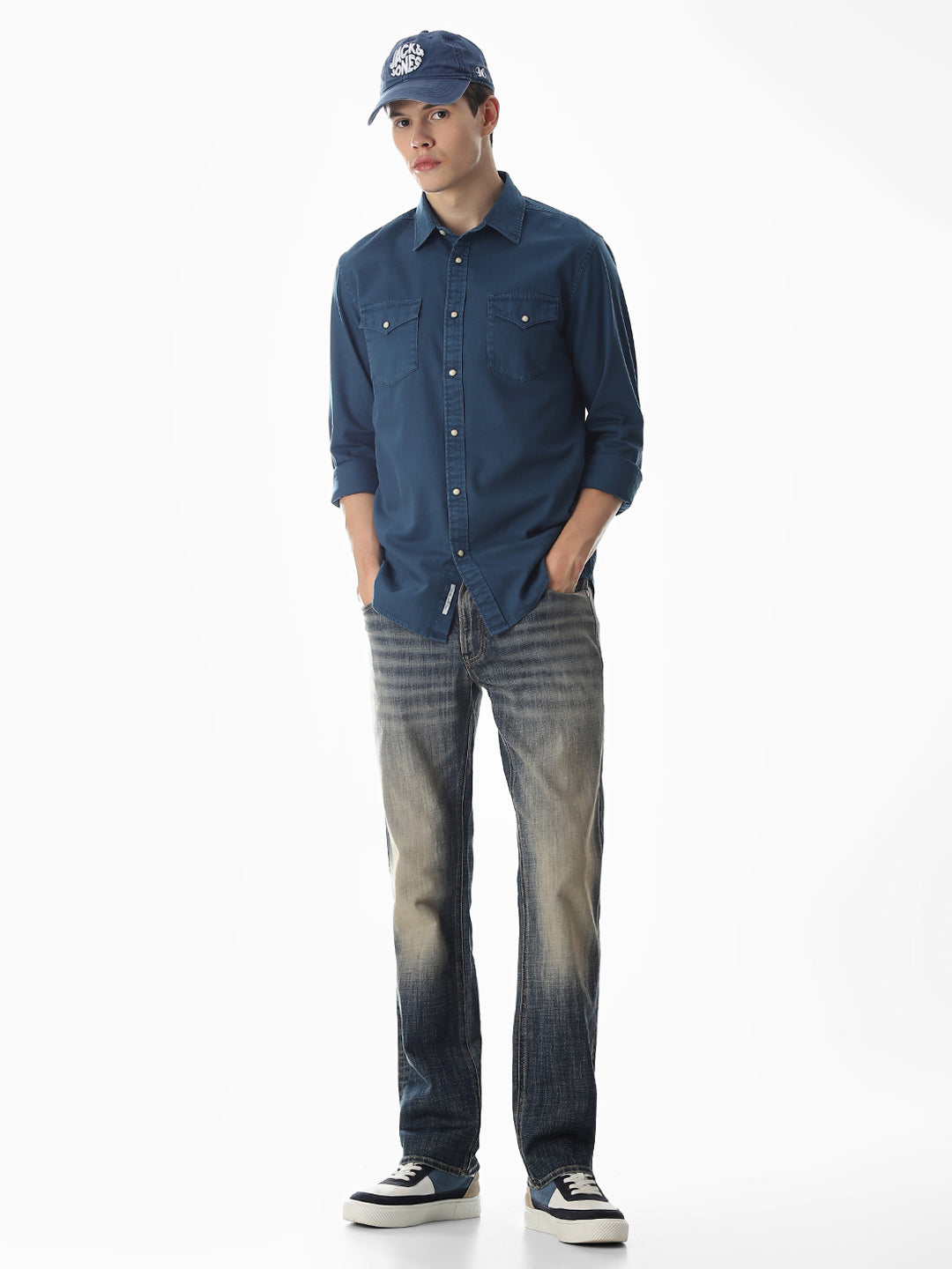 2 Patch Pocket Blue Shirt