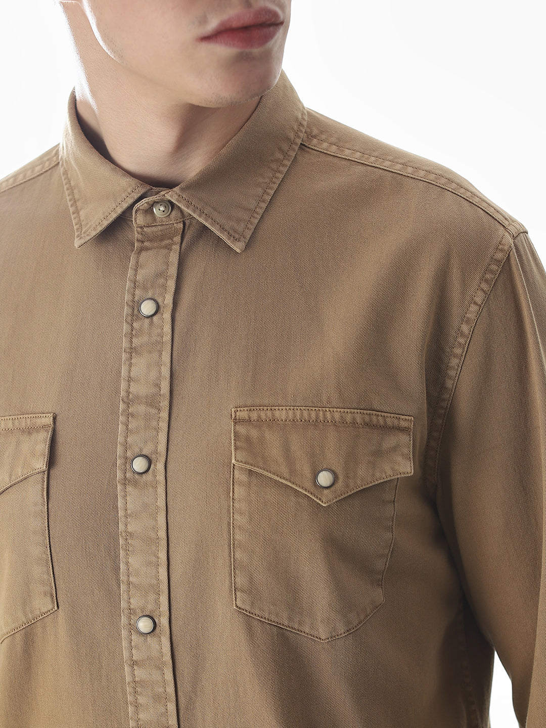 2 Patch Pocket Brown Shirt