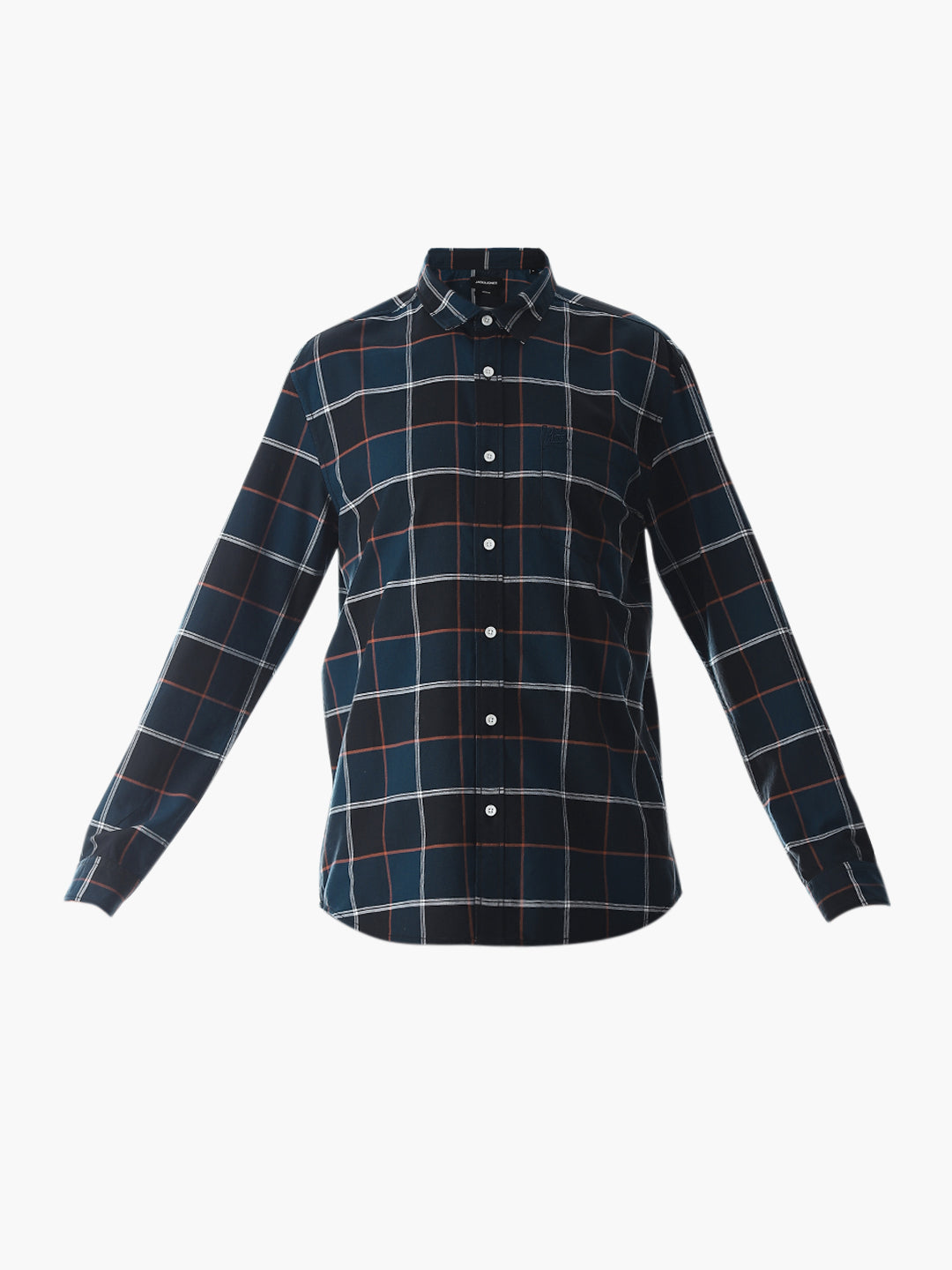 Check Cotton Shirt - Dark Blue