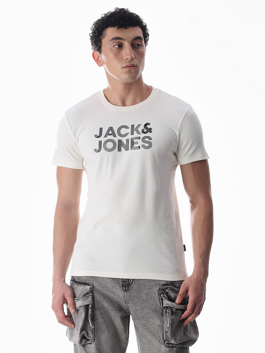 Slim Fit Printed T-shirt - White