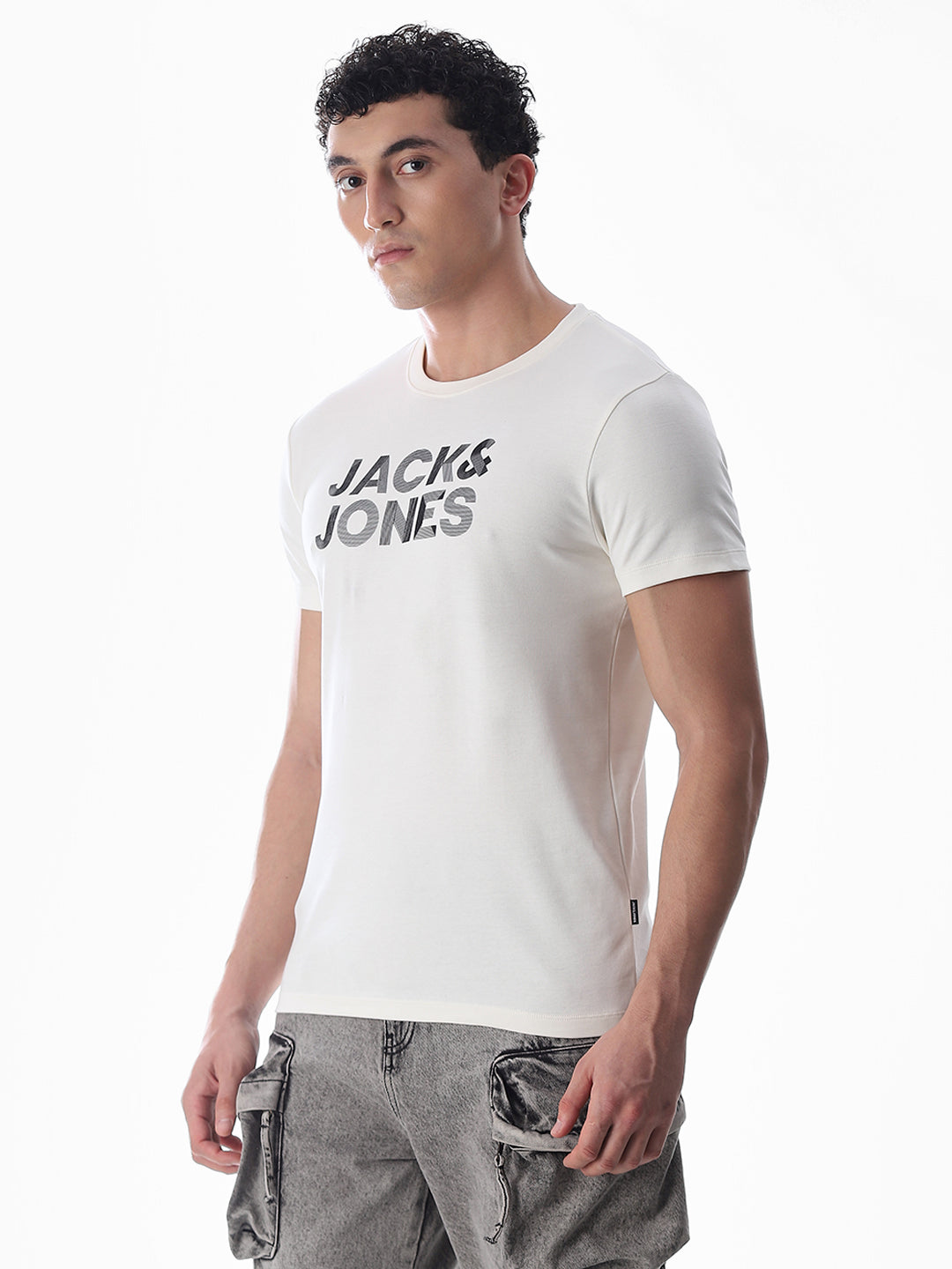 Slim Fit Printed T-shirt - White