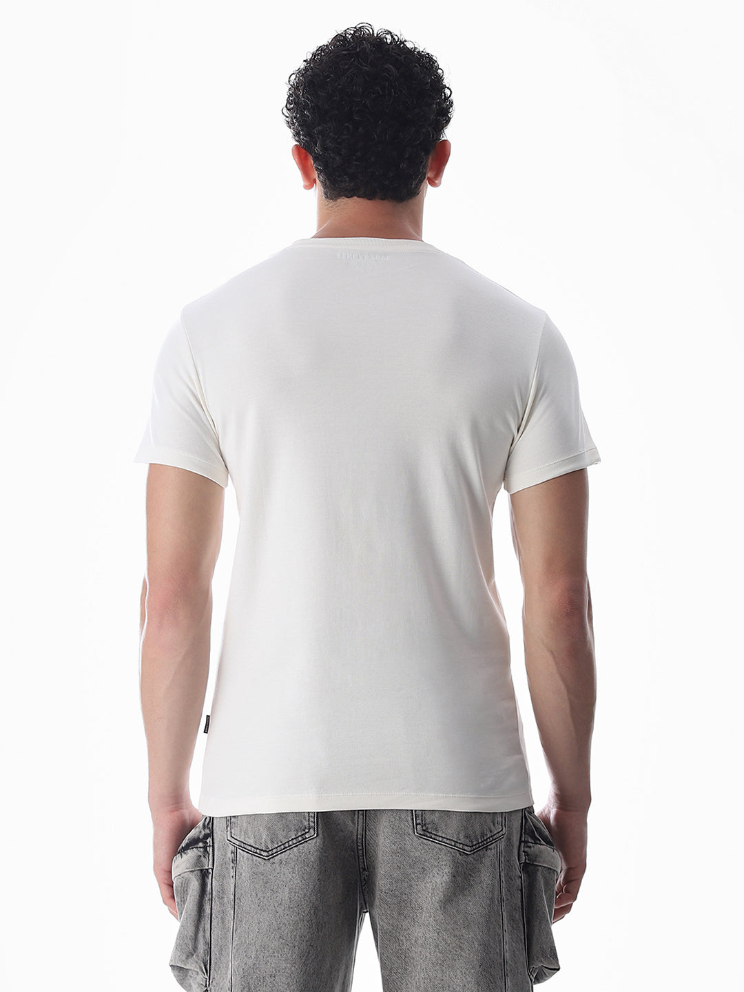 Slim Fit Printed T-shirt - White