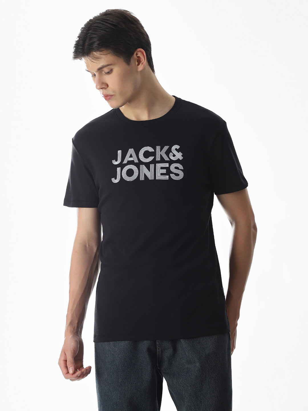 Slim Fit Printed T-shirt - Black