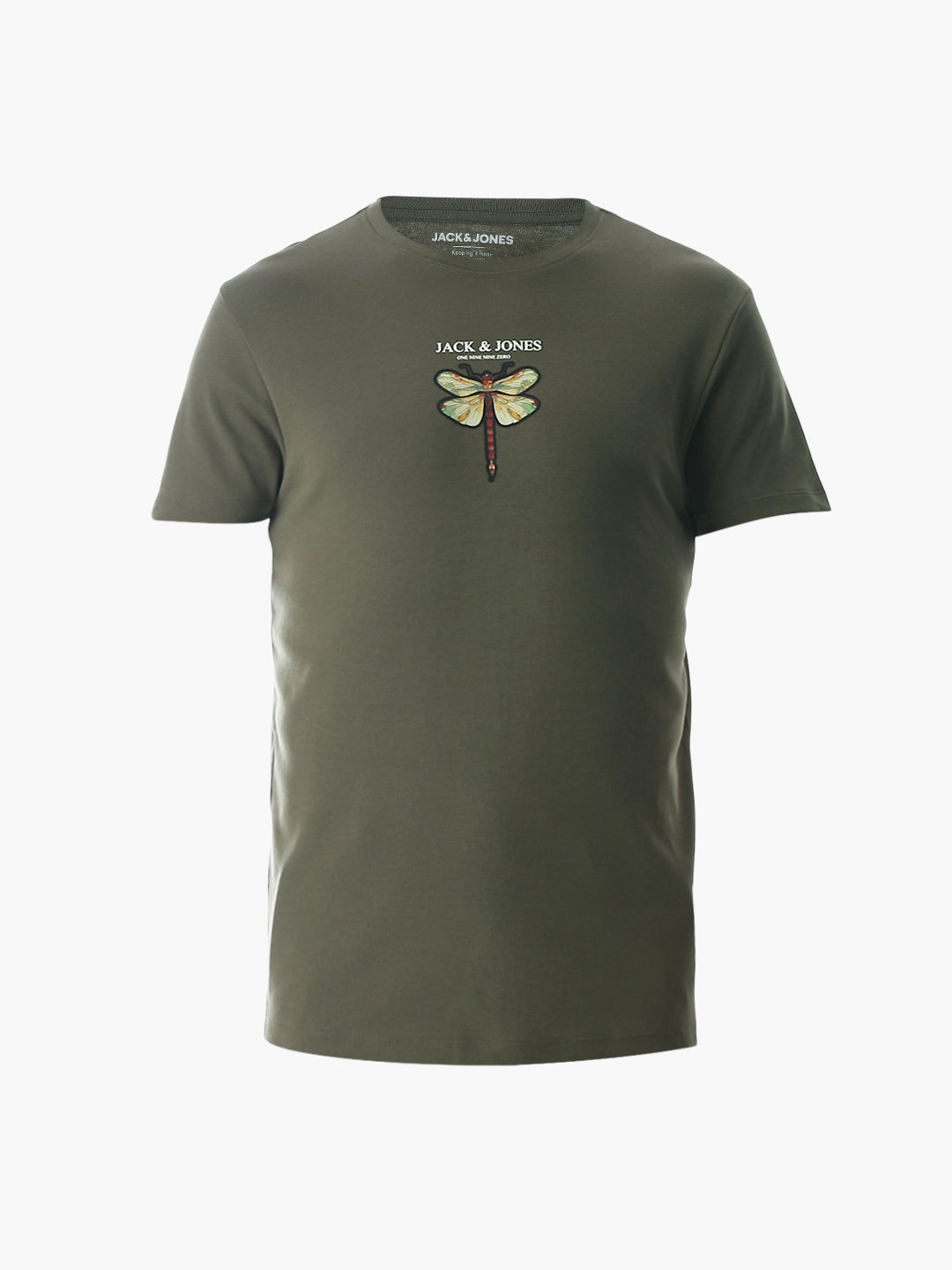 Dragonfly Print Cotton T-shirt