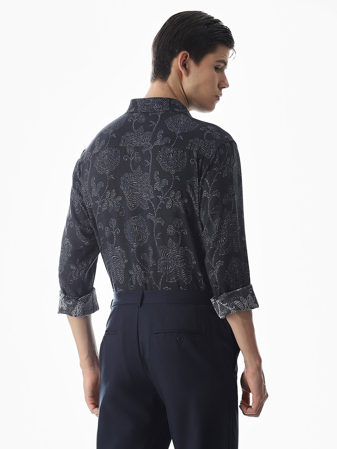 Linen Blend Printed Shirt