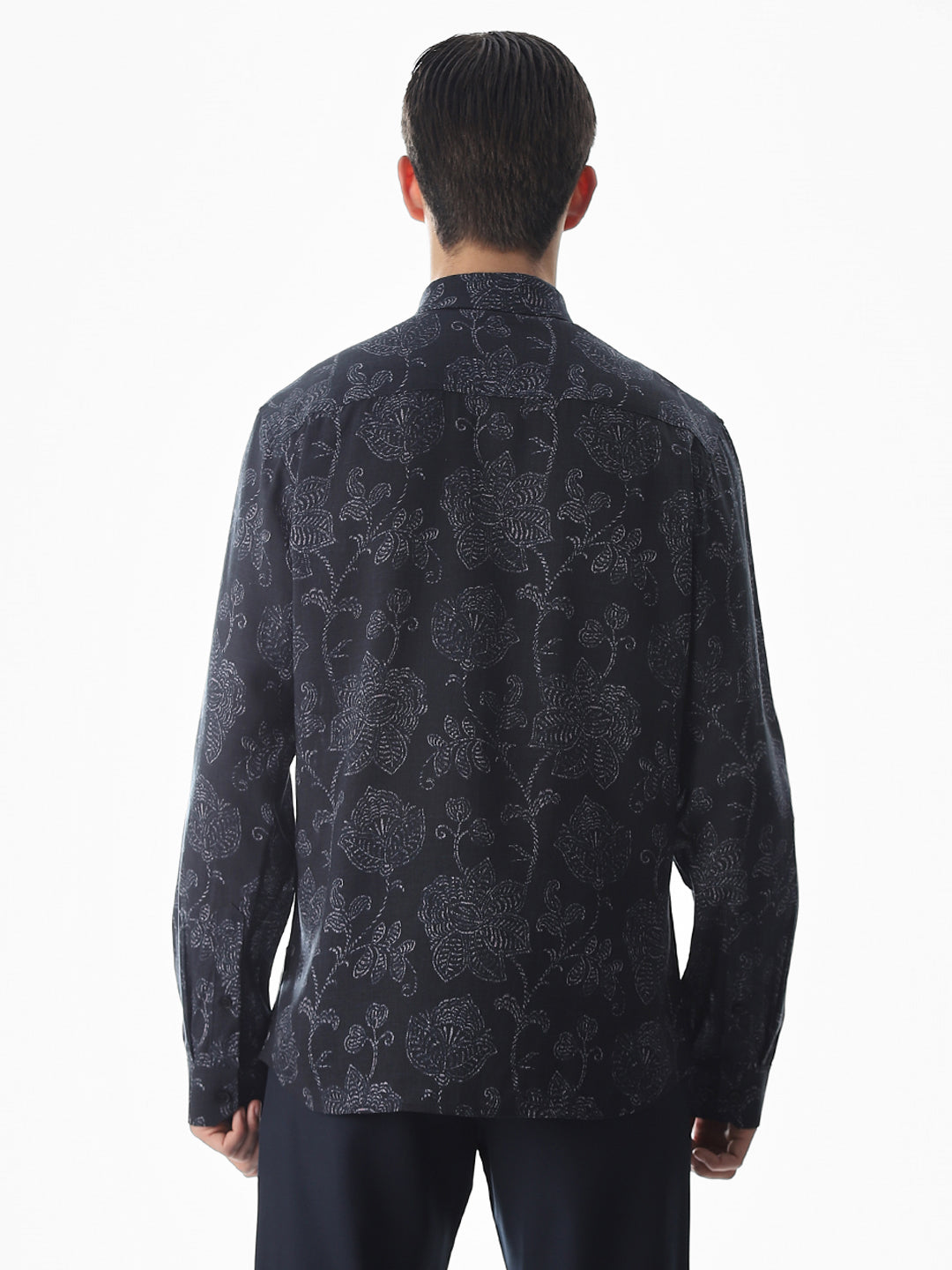 Linen Blend Printed Shirt