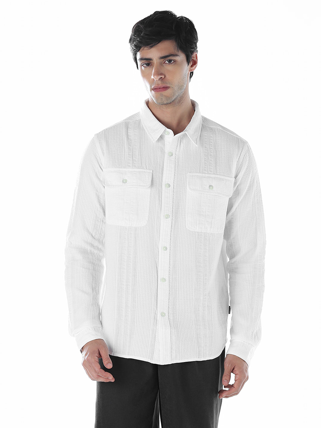 White Cotton Oversized Shirt