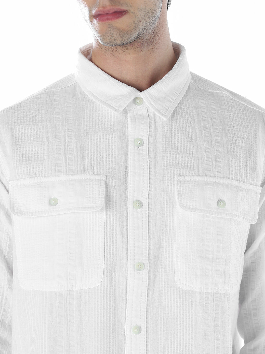 White Cotton Oversized Shirt