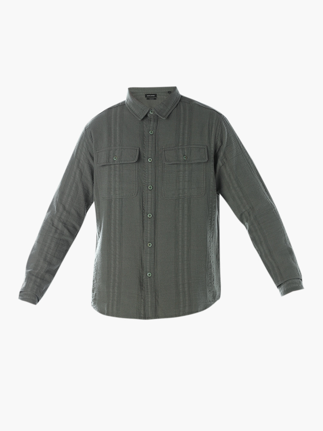 Dark Green Cotton Oversized Shirt