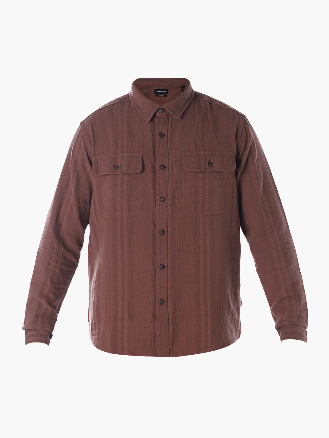Dark Brown Cotton Oversized Shirt