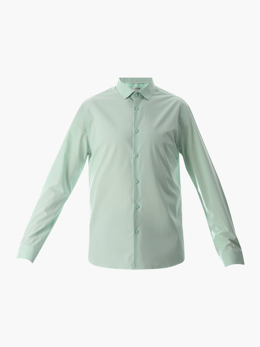 Stretch Slim Fit Full Sleeves Shirt - Light Green