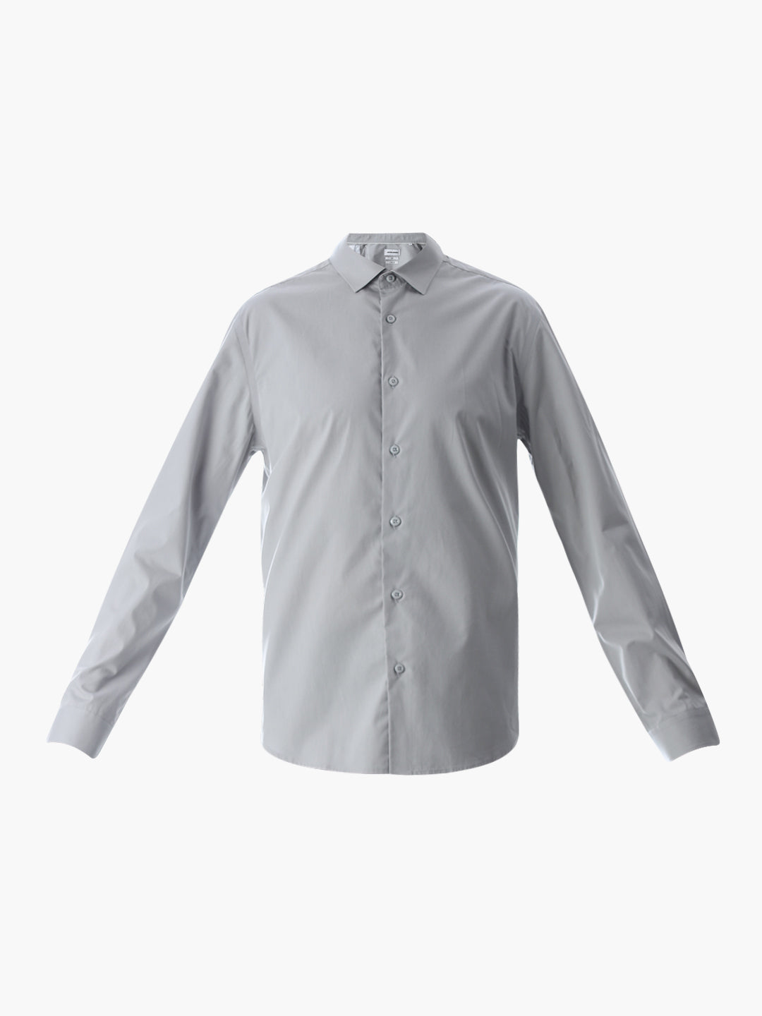 Stretch Slim Fit Full Sleeves Shirt - Light Grey