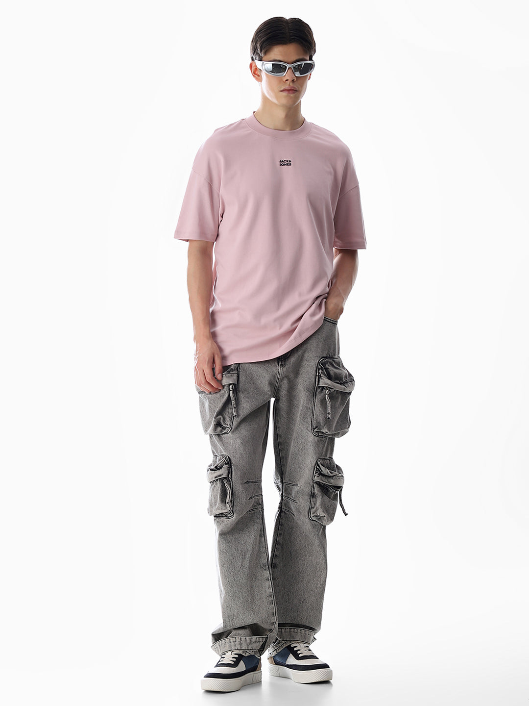 Oversized Logo Print T-shirt - Purple