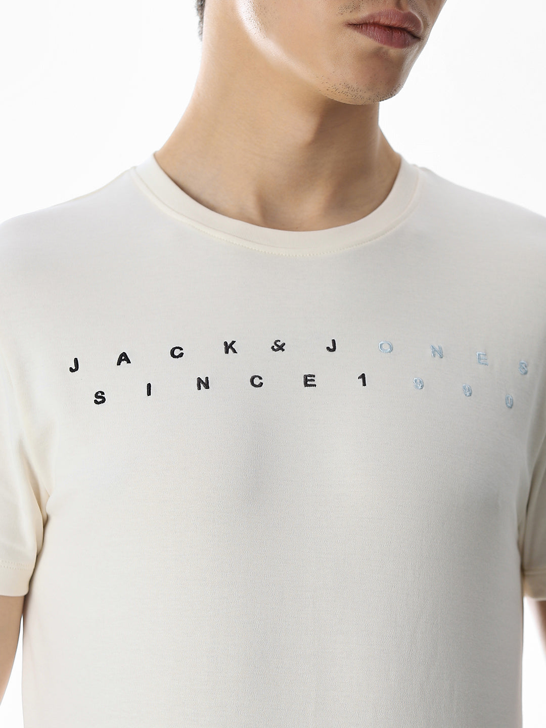 Embroidered Print T-Shirt - White