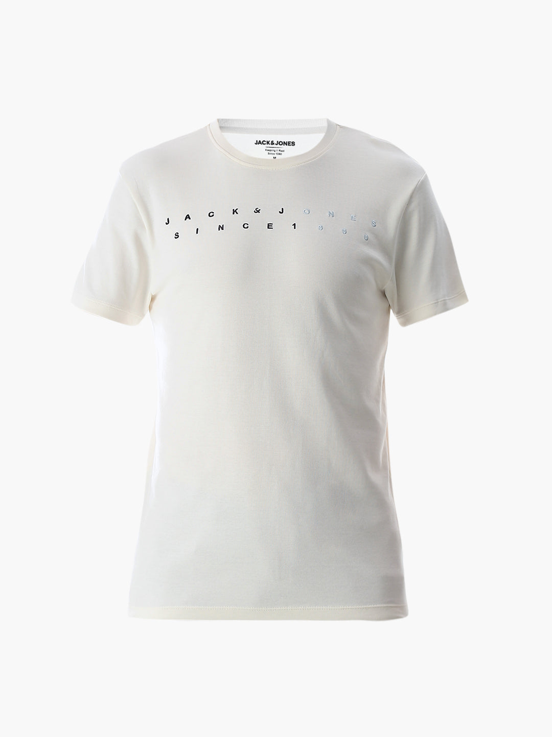 Embroidered Print T-Shirt - White