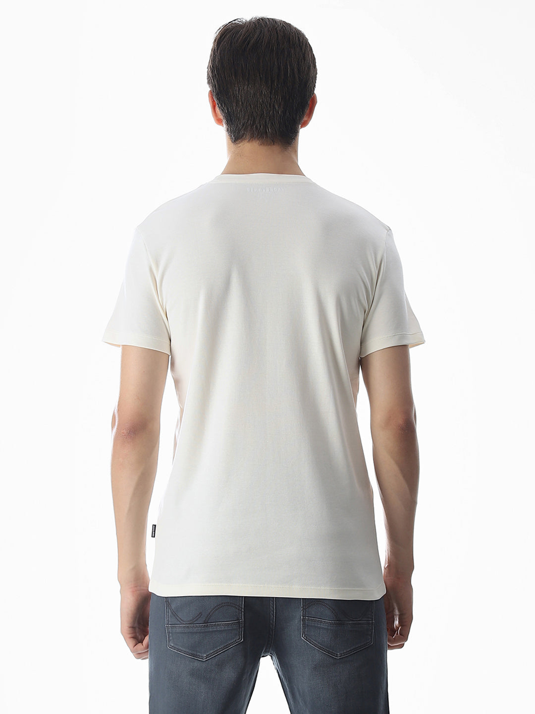 Embroidered Print T-Shirt - White