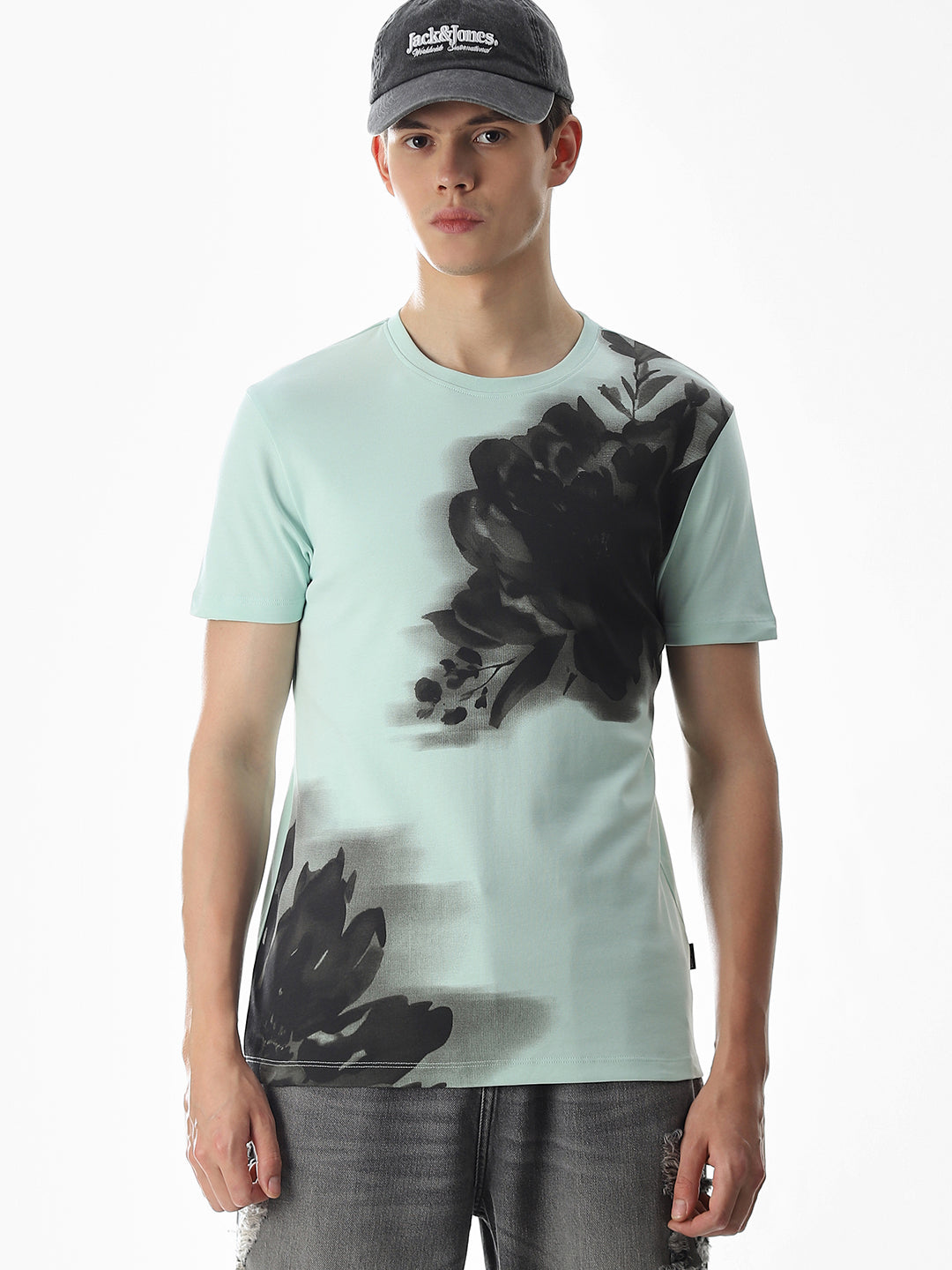 Printed Slim Fit T-shirt - Green