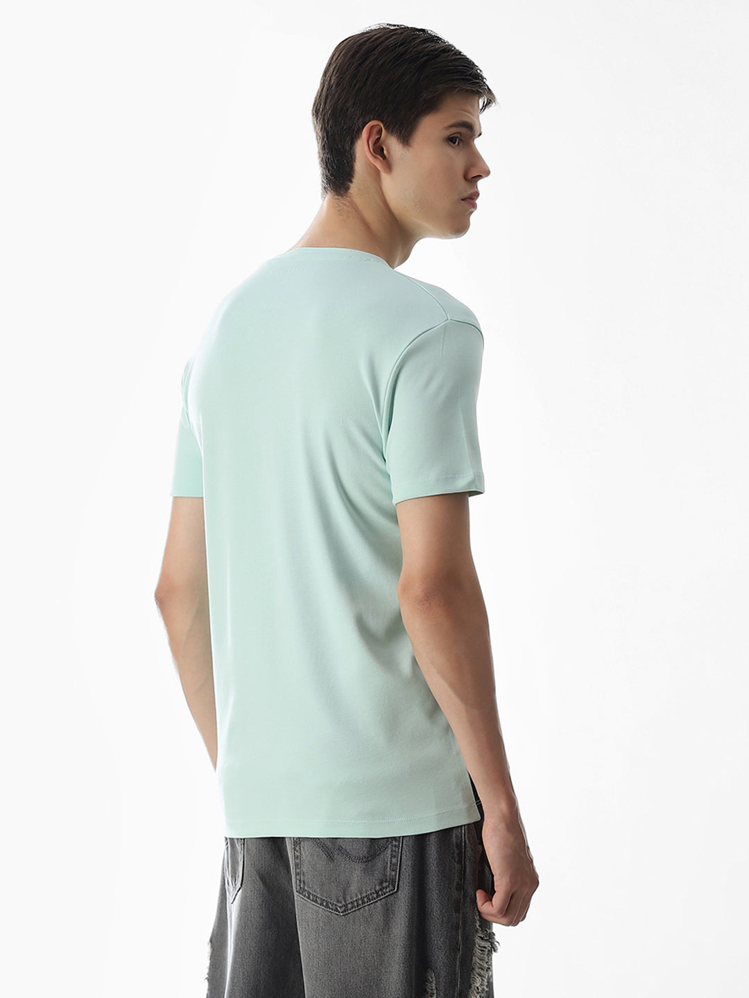 Printed Slim Fit T-shirt - Green