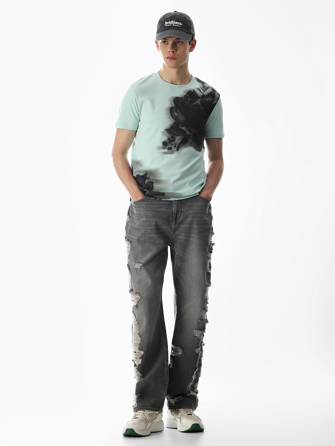 Printed Slim Fit T-shirt - Green