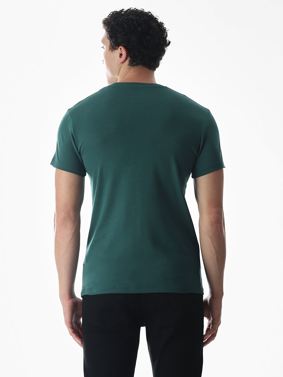 Green Printed Cotton T-shirt
