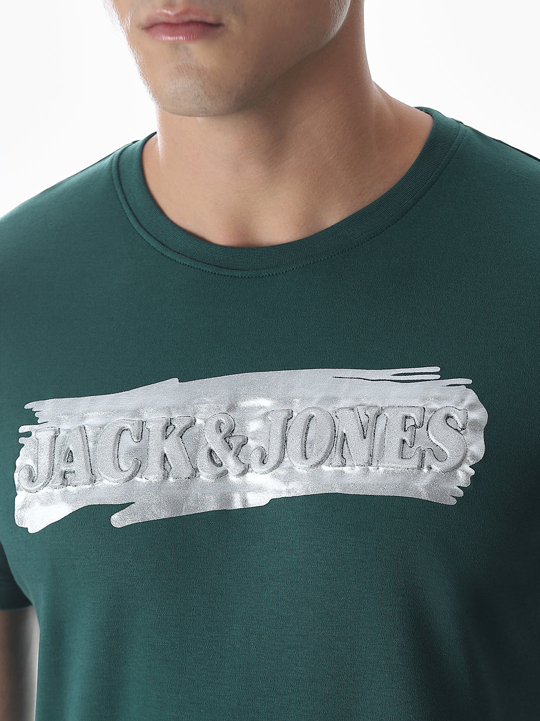Green Printed Cotton T-shirt