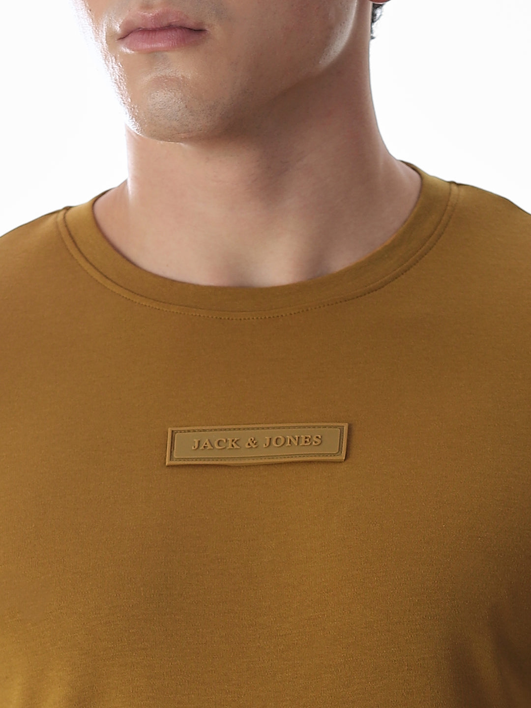 Slim Fit Crew Neck T-shirt - Golden Brown