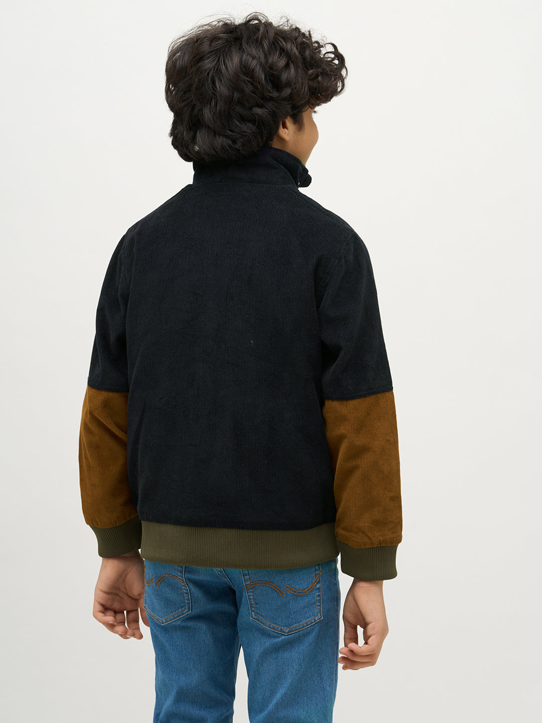 Boys Colourblocked Corduroy Jacket