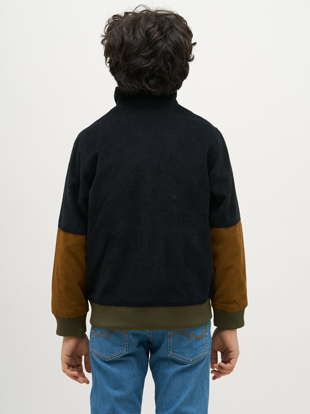 Boys Colourblocked Corduroy Jacket