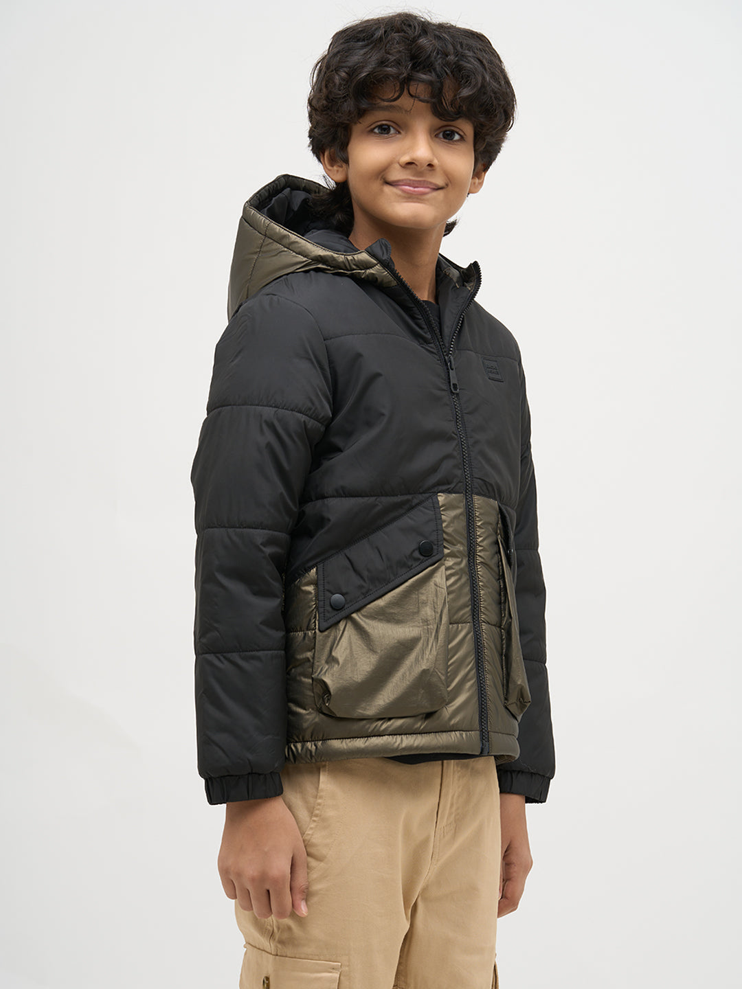 Boys Cut & Sew Colourblocked Jacket