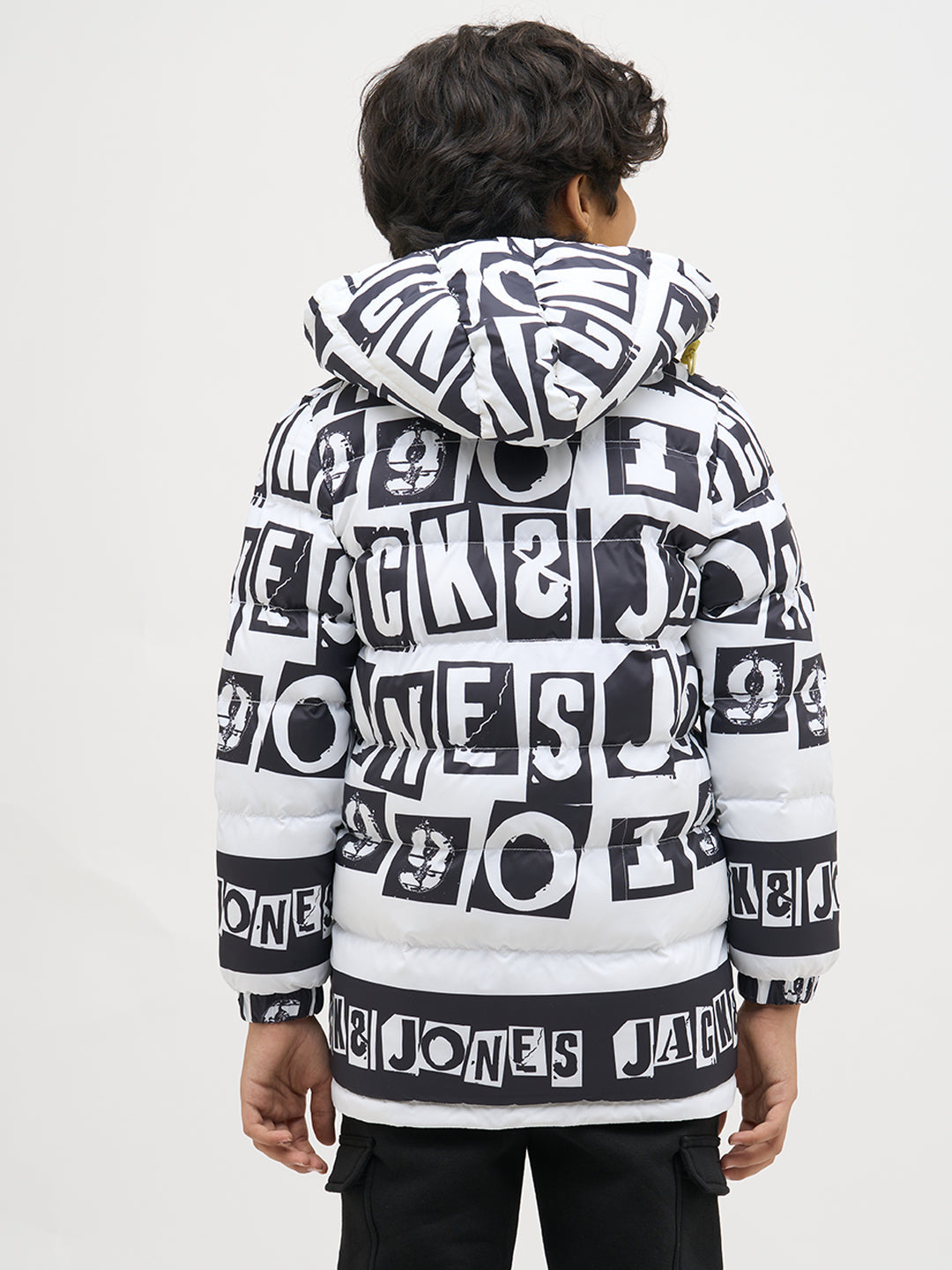 Boys Typographic Print Hooded Jacket