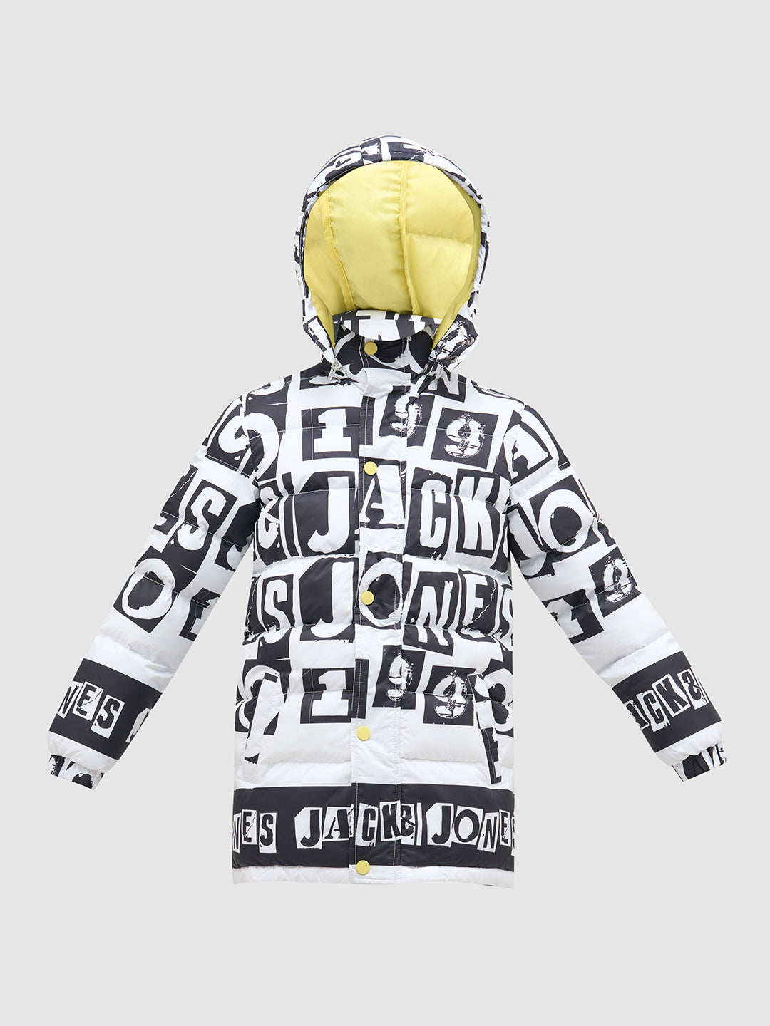 Boys Typographic Print Hooded Jacket