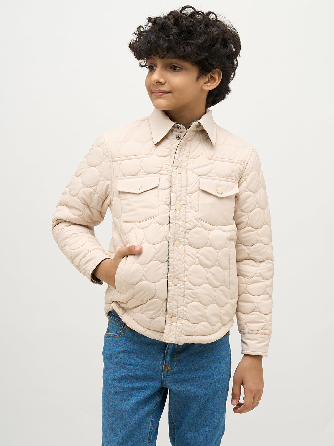 Boys Reversible Buttoned Jacket