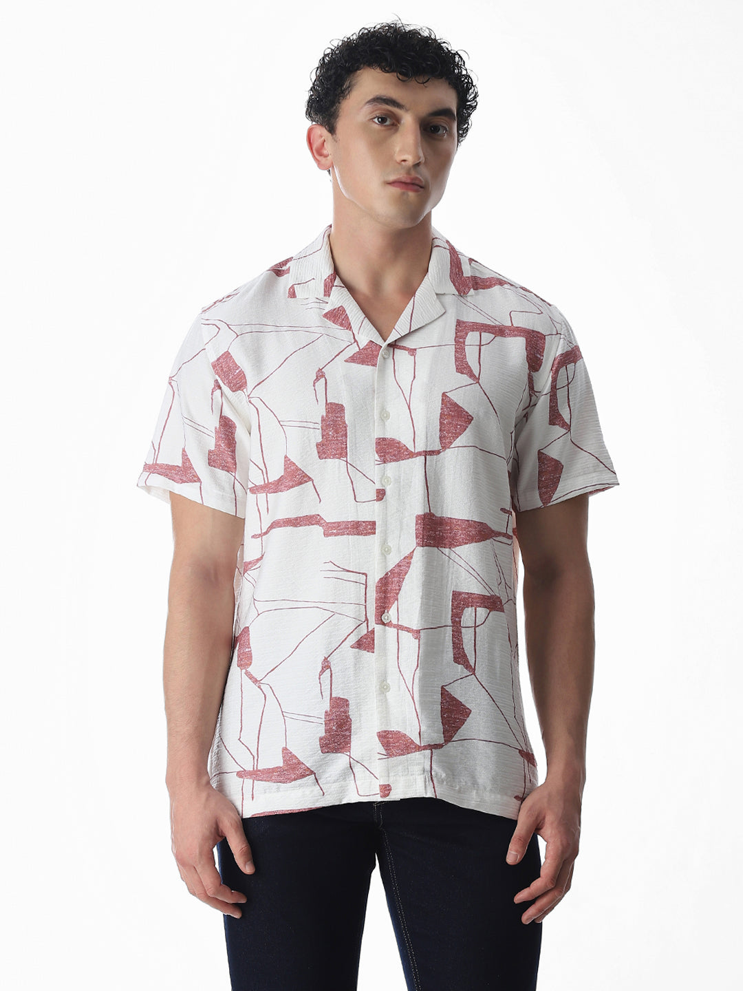Regular Fit Printed Shirt - Pink
