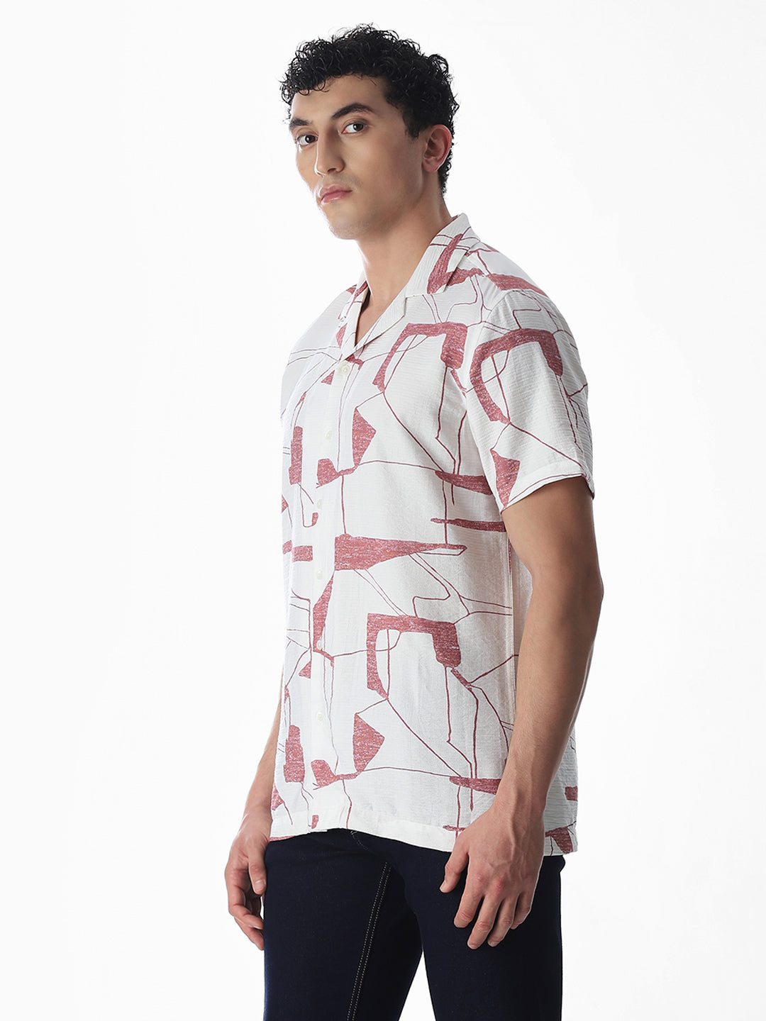 Regular Fit Printed Shirt - Pink