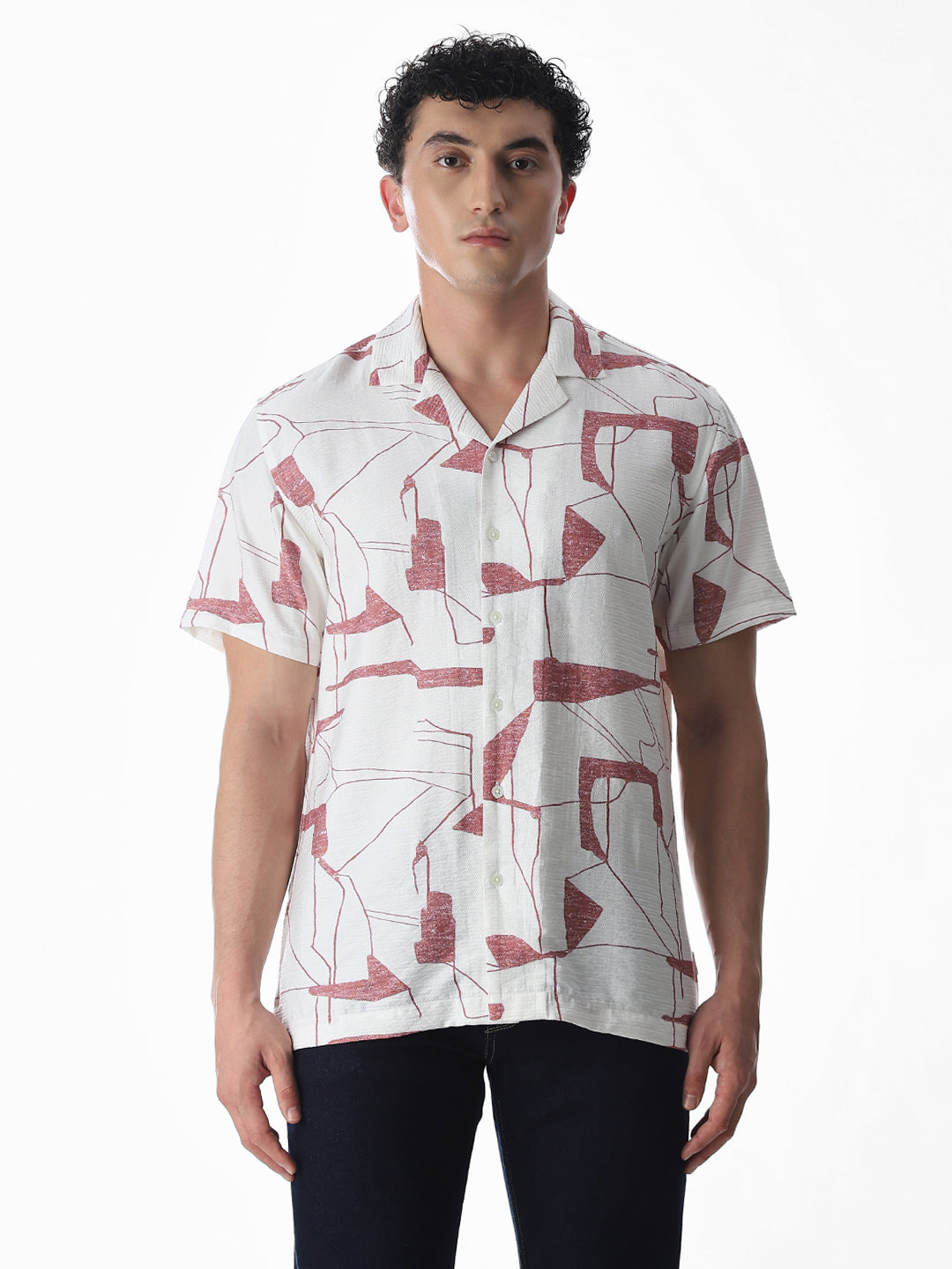 Regular Fit Printed Shirt - Pink