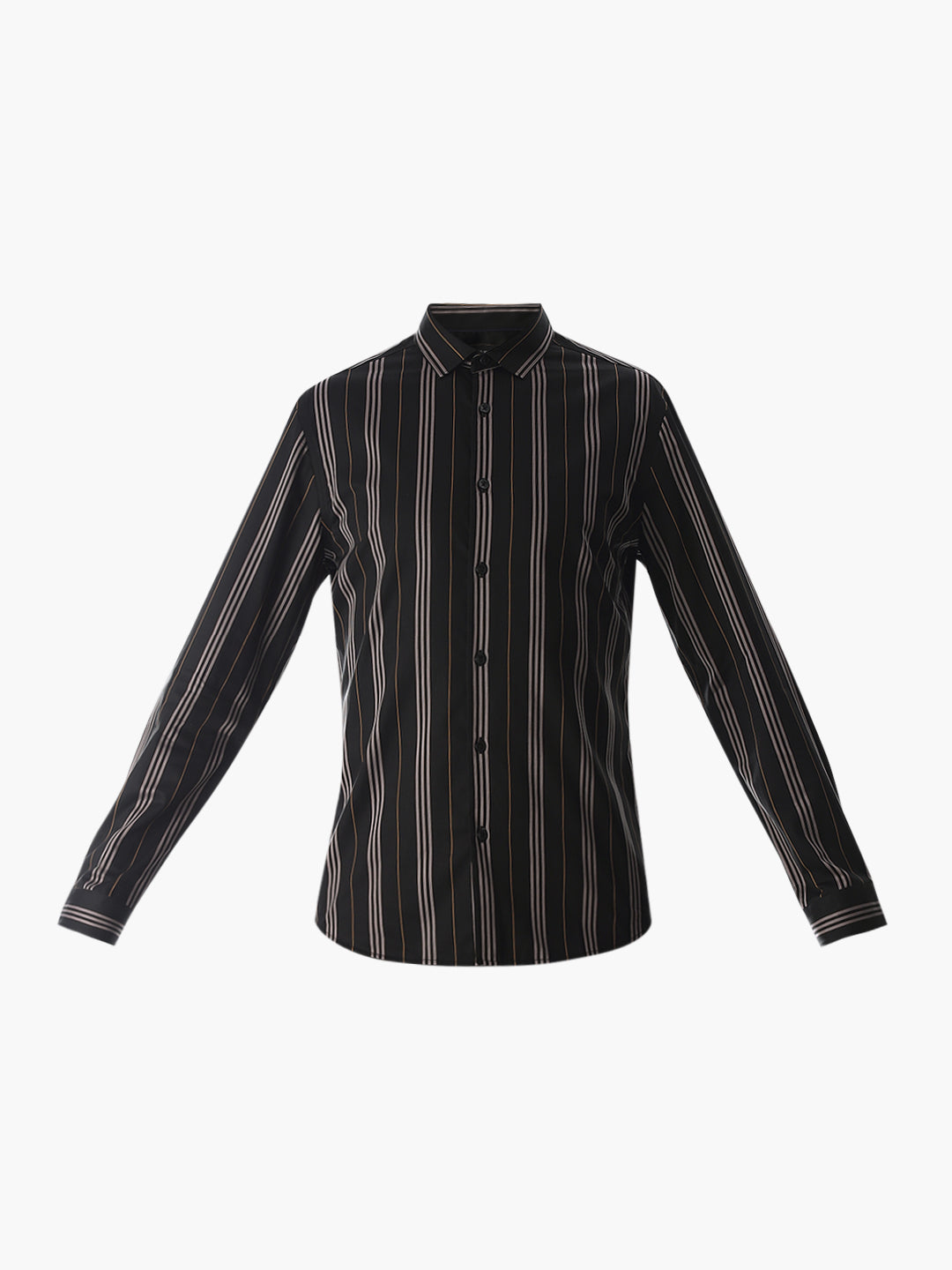 Slim Fit Striped Shirt - Black