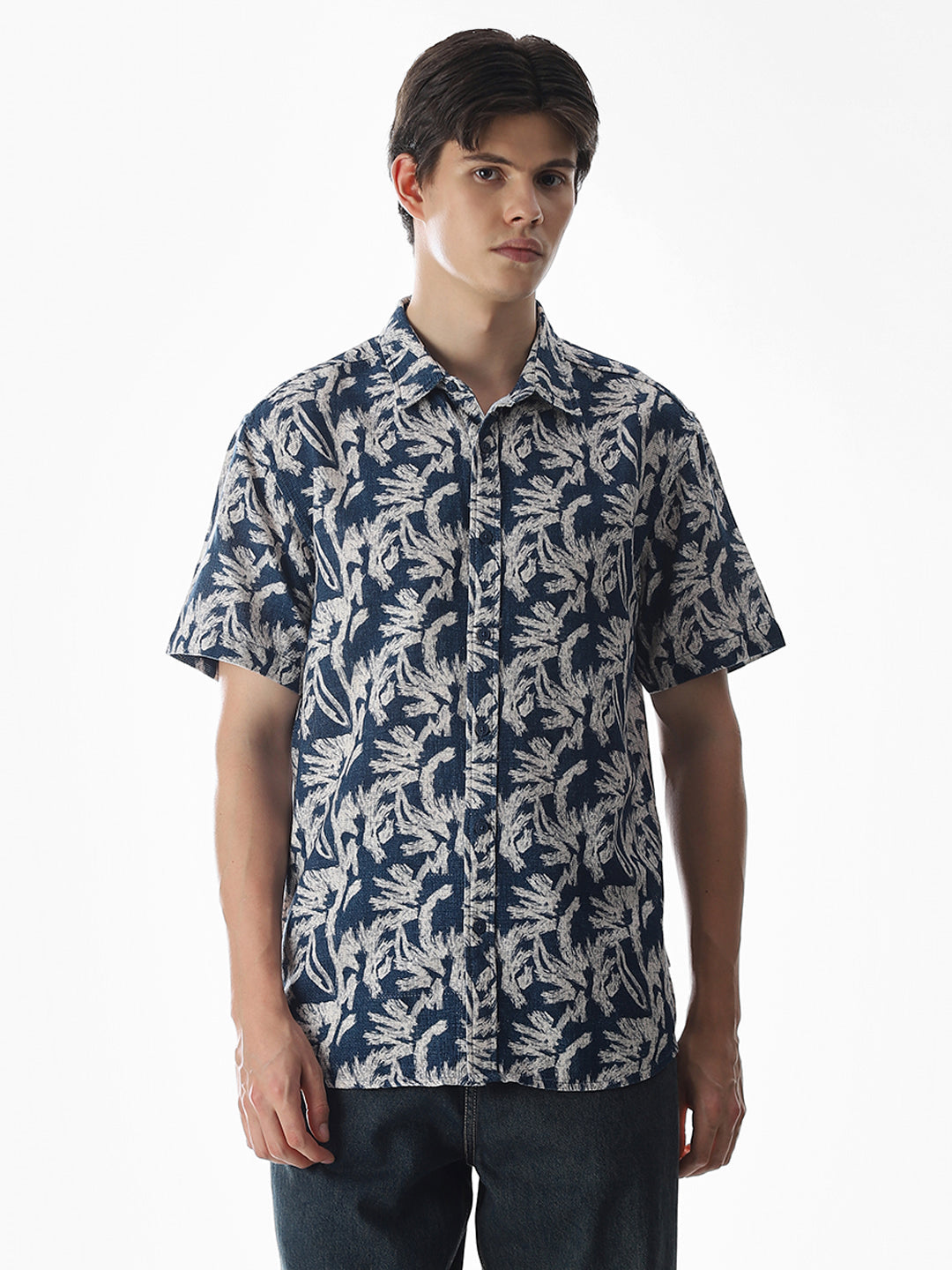 Printed Comfort Fit Cotton Shirt