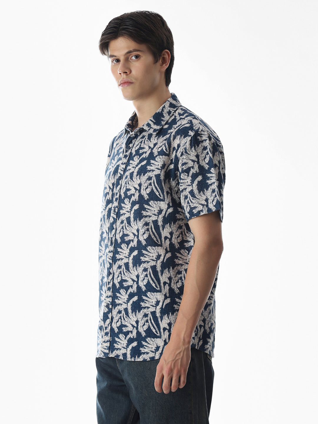 Printed Comfort Fit Cotton Shirt