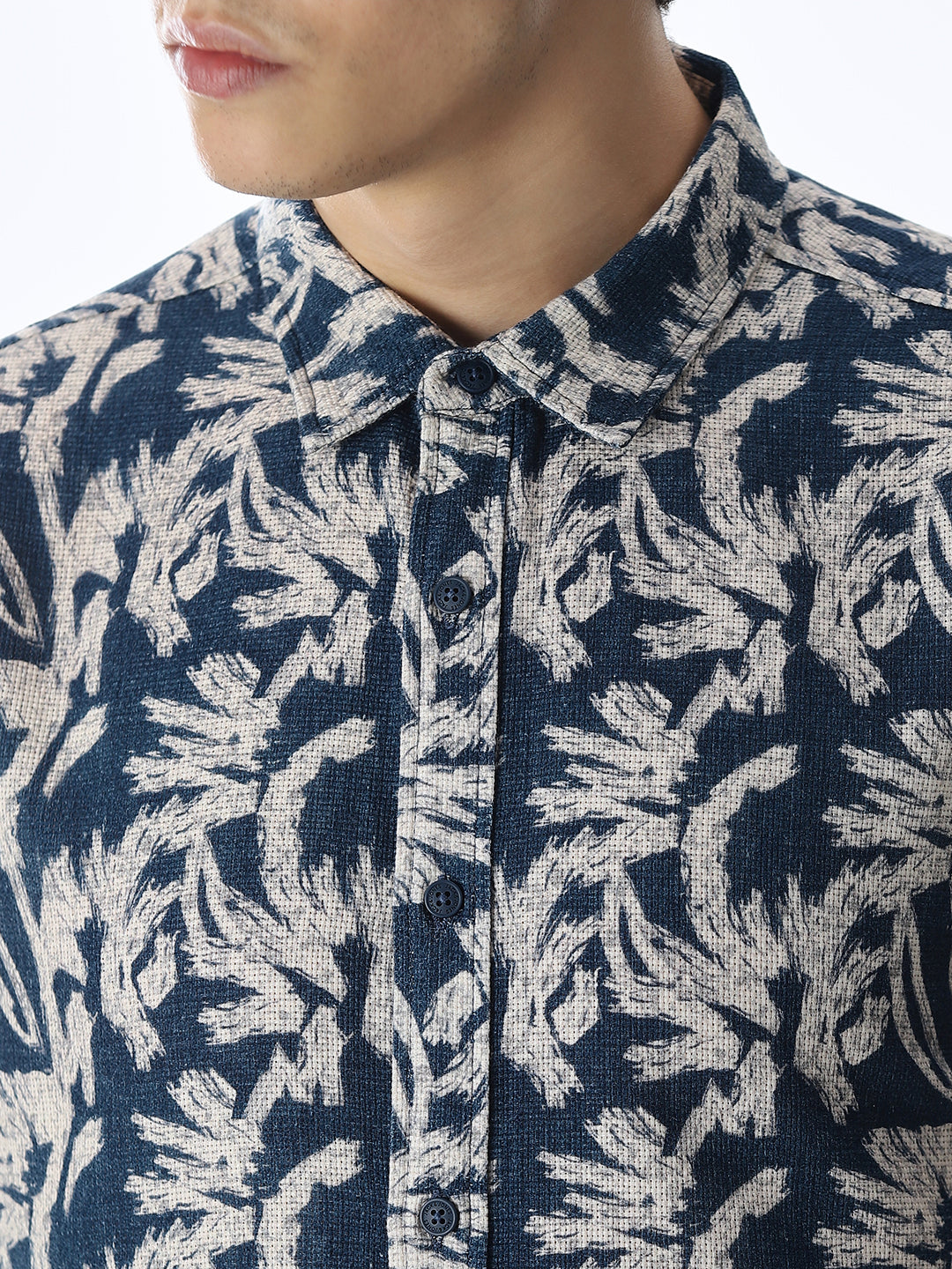 Printed Comfort Fit Cotton Shirt