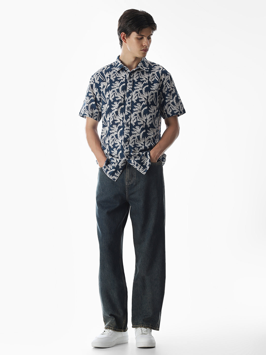 Printed Comfort Fit Cotton Shirt