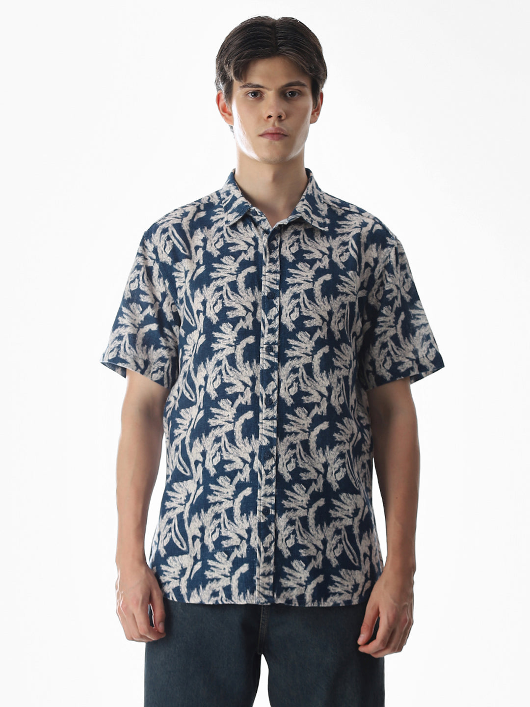 Printed Comfort Fit Cotton Shirt