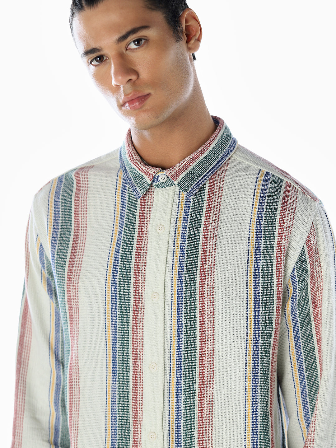 Striped Cotton Regular Fit Shirt