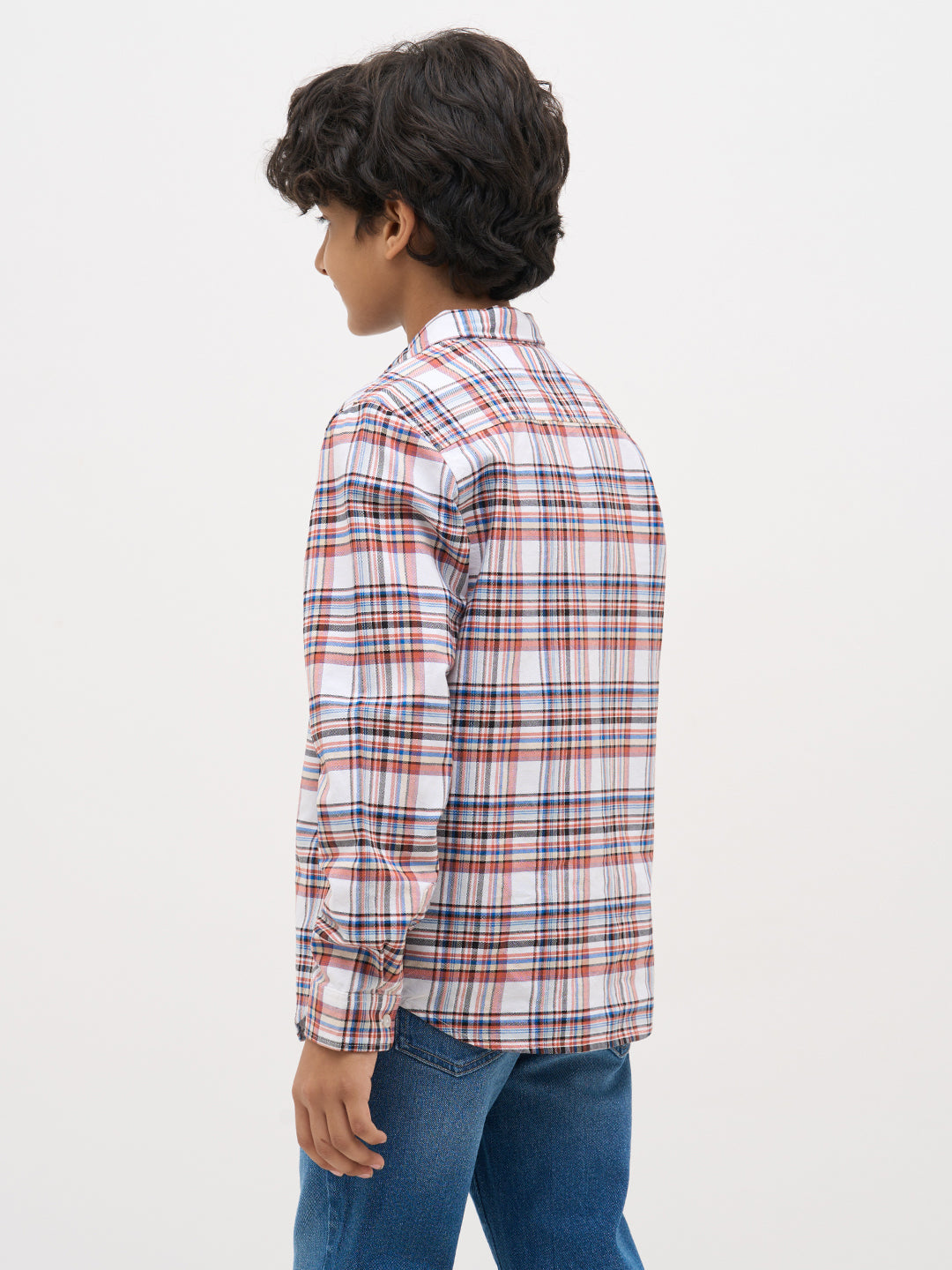 White Check Cotton Shirt