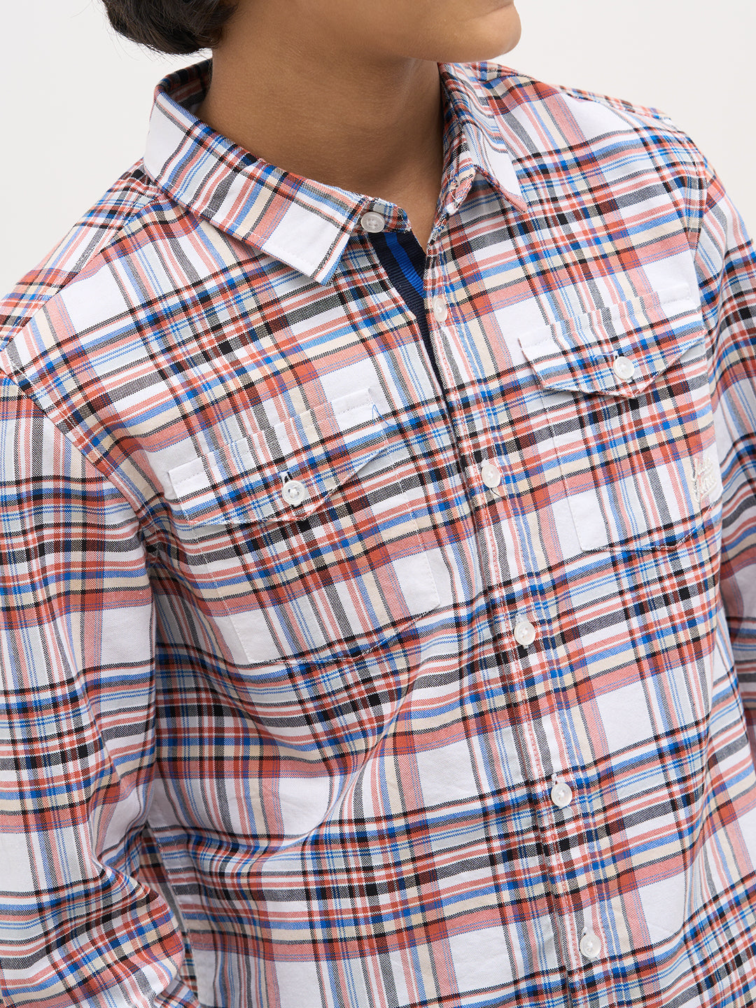 White Check Cotton Shirt