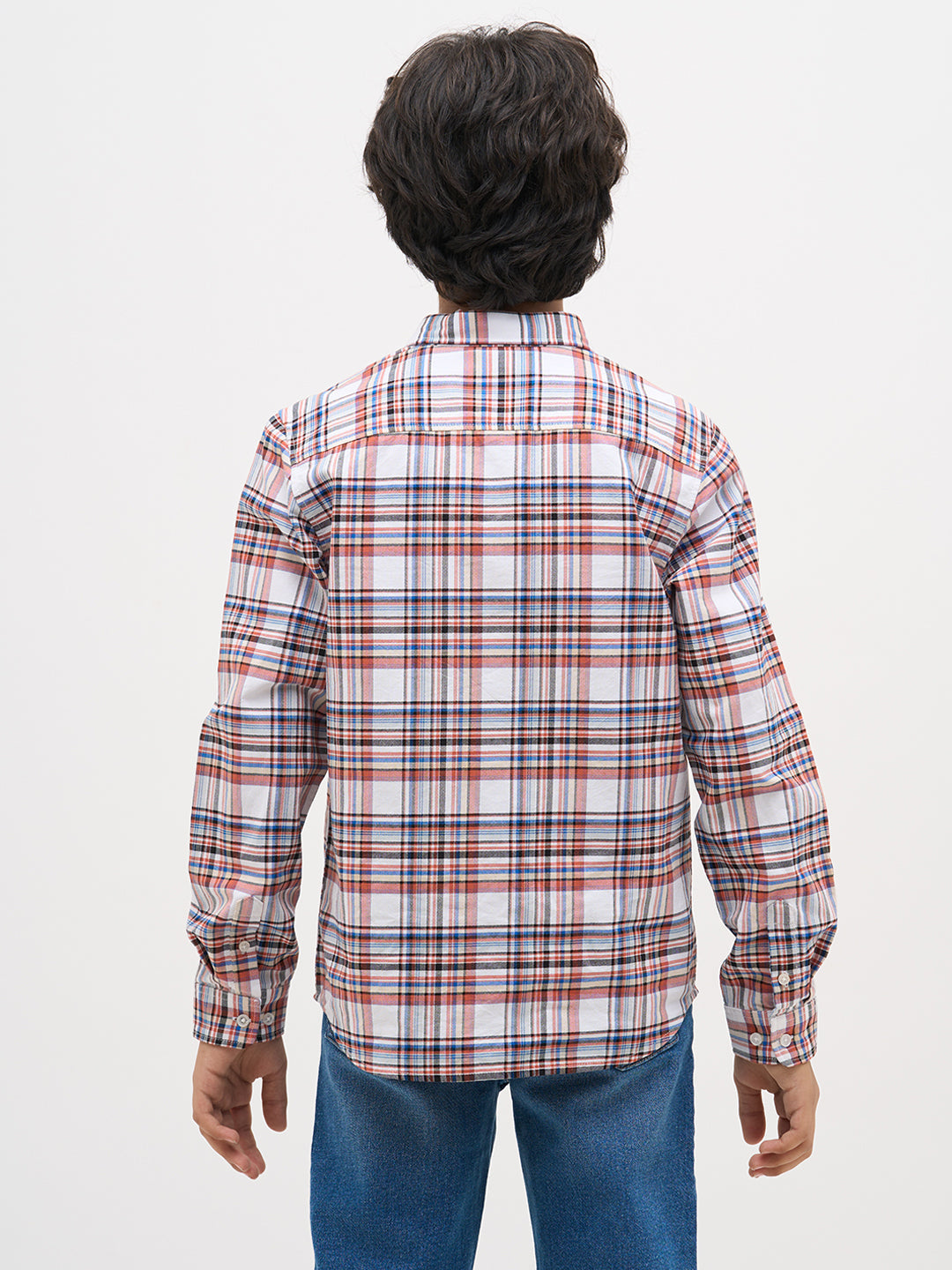 White Check Cotton Shirt